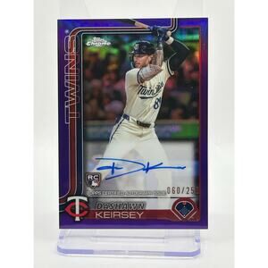 2025 Topps Chrome DaShawn Keirsey Rookie Purple Refractor Auto 60/250 Twins RC